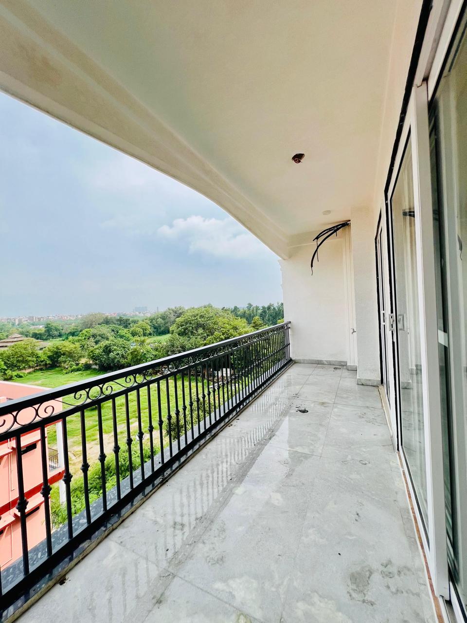 Balcony with metro view